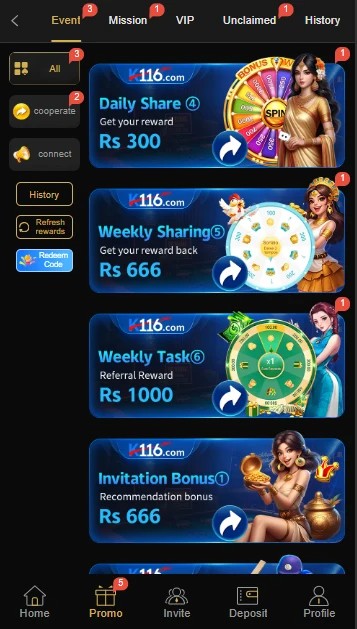 K116 Game Bonus