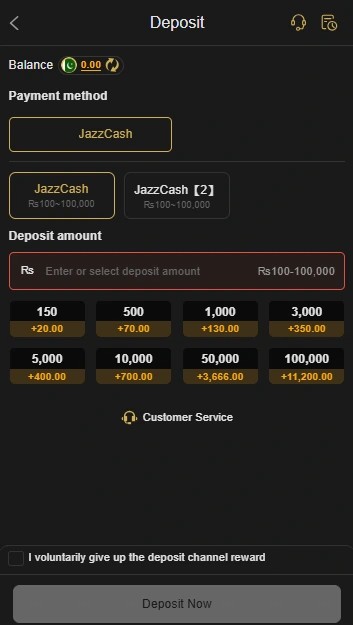K116 Game Deposit
